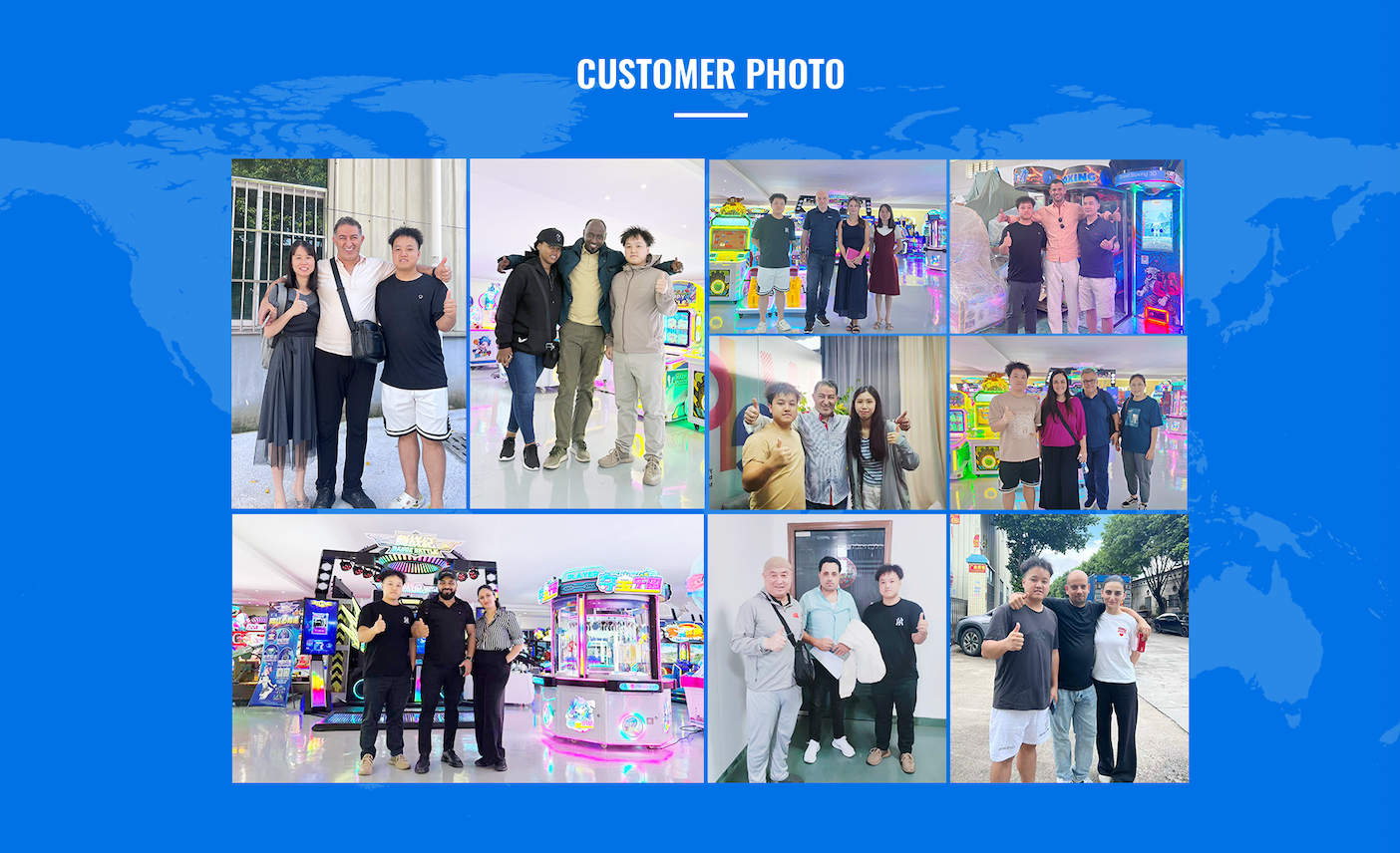 Funtime international customers visiting the factory and showroom